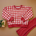 Load image into Gallery viewer, Red Plaid Christmas Tree Crewneck Sweatshirt
