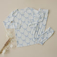 Load image into Gallery viewer, Blue Belle 2pc Ribbed Bamboo Pajamas
