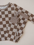Load image into Gallery viewer, Ribbed Bamboo Two Piece Set | Latte Checkered
