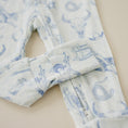 Load image into Gallery viewer, Cowboy Blues Ribbed Bamboo Zippy Pajamas
