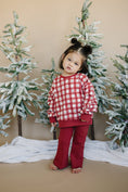 Load image into Gallery viewer, Red Plaid Christmas Tree Crewneck Sweatshirt
