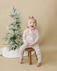 Load image into Gallery viewer, Candy Cane Lane Bamboo Zippy Pajamas
