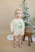 Load image into Gallery viewer, Farm Fresh Christmas Trees Sweatshirt Romper - Cream
