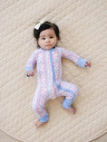 Load image into Gallery viewer, Bamboo Zip Romper | Baseball Girl
