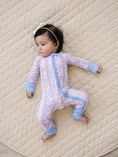 Load image into Gallery viewer, Bamboo Zip Romper | Baseball Girl
