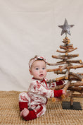 Load image into Gallery viewer, Holiday Toile Ribbed Bamboo Zipper
