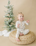 Load image into Gallery viewer, Tied with a Bow Christmas 2pc Henley Bamboo Pajamas
