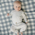 Load image into Gallery viewer, Blue Stripe Pointelle Layette Set
