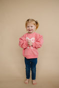 Load image into Gallery viewer, Applique Floral Bow Crewneck Sweatshirt
