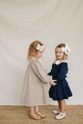 Load image into Gallery viewer, Navy Peter Pan Collar Pleated Skirt Set
