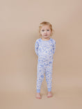 Load image into Gallery viewer, Bamboo Two Piece Set | Blue Flowers

