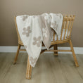 Load image into Gallery viewer, Taupe Daisy Plush Blanket
