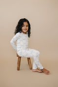 Load image into Gallery viewer, Blue Belle 2pc Ribbed Bamboo Pajamas
