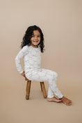 Load image into Gallery viewer, Blue Belle 2pc Ribbed Bamboo Pajamas
