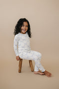 Load image into Gallery viewer, Blue Belle 2pc Ribbed Bamboo Pajamas
