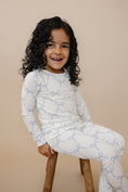 Load image into Gallery viewer, Blue Belle 2pc Ribbed Bamboo Pajamas
