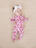 Load image into Gallery viewer, Bamboo Zip Romper | Cherry Bow
