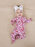 Load image into Gallery viewer, Bamboo Zip Romper | Cherry Bow

