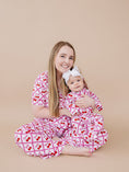 Load image into Gallery viewer, Bamboo Zip Romper | Cherry Bow
