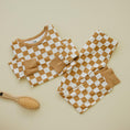 Load image into Gallery viewer, Golden Coast Check 2pc Bamboo Pajamas

