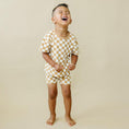 Load image into Gallery viewer, Golden Coast Check 2pc Bamboo Lounge Set
