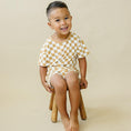 Load image into Gallery viewer, Golden Coast Check 2pc Bamboo Lounge Set
