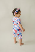Load image into Gallery viewer, Bamboo Shorty Romper  | Red-White & Bows
