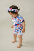 Load image into Gallery viewer, Bamboo Shorts Set | Red-White & Bows
