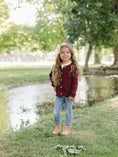 Load image into Gallery viewer, Burgundy Cable Knit Cardigan
