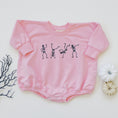 Load image into Gallery viewer, Dancing Skeletons Sweatshirt Romper - Pink
