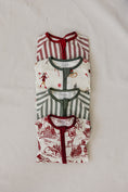 Load image into Gallery viewer, Red Stripe Bamboo Zipper
