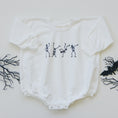 Load image into Gallery viewer, Dancing Skeletons Sweatshirt Romper - White
