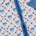 Load image into Gallery viewer, Red White & Bows Bamboo Zippy Pajamas
