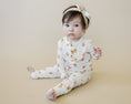 Load image into Gallery viewer, Pumpkin Posie 2pc Bamboo Pajamas for Kids - Sizes Newborn & Up!
