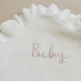 Load image into Gallery viewer, White Ruffle Knit Blanket
