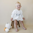 Load image into Gallery viewer, Dancing Skeletons Sweatshirt Romper - White
