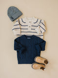 Load image into Gallery viewer, Stripe Button Knit Sweater
