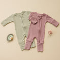 Load image into Gallery viewer, Solid Ribbed Bamboo Zippy Romper - more colors
