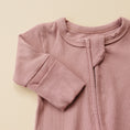 Load image into Gallery viewer, Solid Ribbed Bamboo Zippy Romper - more colors
