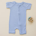 Load image into Gallery viewer, Solid Ribbed Bamboo Shorty Romper  - more colors
