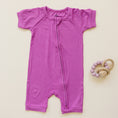 Load image into Gallery viewer, Solid Ribbed Bamboo Shorty Romper  - more colors
