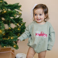 Load image into Gallery viewer, Christmas Tree Truck Sweatshirt Romper
