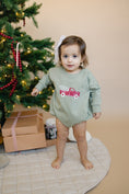 Load image into Gallery viewer, Christmas Tree Truck Sweatshirt Romper
