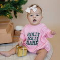 Load image into Gallery viewer, Holly Jolly Babe Christmas Sweatshirt Romper

