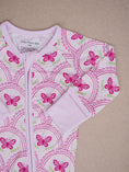 Load image into Gallery viewer, Bamboo Zip Romper | Pink Butterfly
