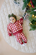 Load image into Gallery viewer, Red Plaid Christmas Tree Joggers
