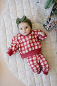 Load image into Gallery viewer, Red Plaid Christmas Tree Joggers
