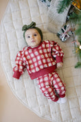 Load image into Gallery viewer, Red Plaid Christmas Tree Joggers
