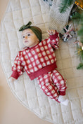 Load image into Gallery viewer, Red Plaid Christmas Tree Joggers
