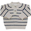 Load image into Gallery viewer, Stripe Button Knit Sweater
